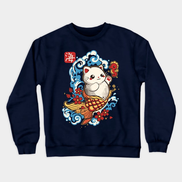 Cat mermaid Crewneck Sweatshirt by NemiMakeit